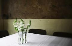 "Foto von Blumen - Restaurant in der Bar"